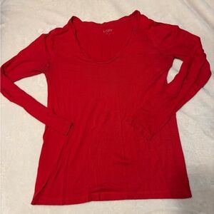 LOFT Women's Scarlet Long Sleeve Tee